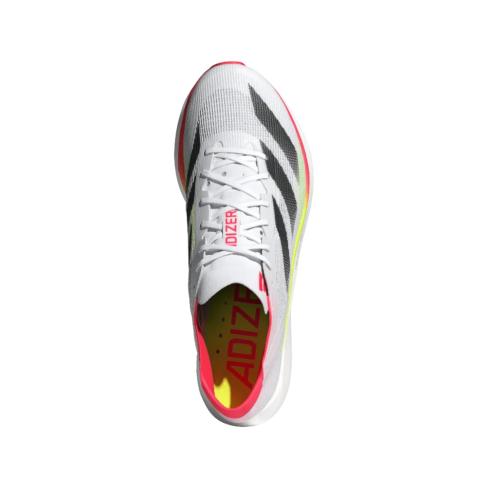 Adidas Men's Adizero Takumi Sen 10 Running Shoes in Cloud White/Core Black/Lucid Red SS25