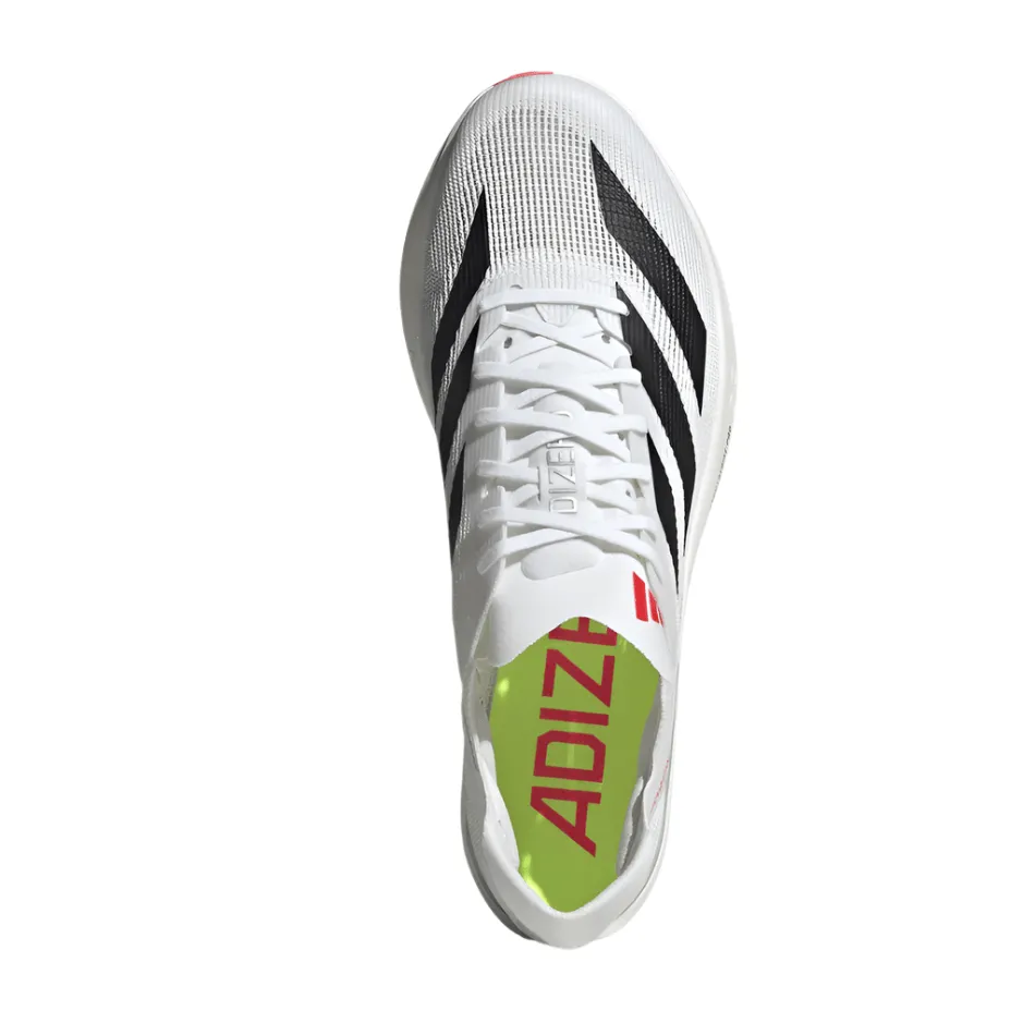 Adidas Unisex Adizero Avanti Track Spikes in Cloud White/Core Black/Lucid Red SS25
