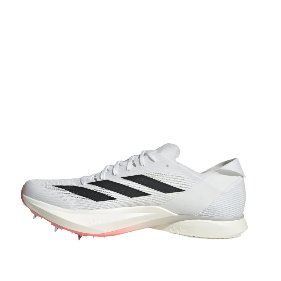 Adidas Unisex Adizero Avanti Track Spikes in Cloud White/Core Black/Lucid Red SS25