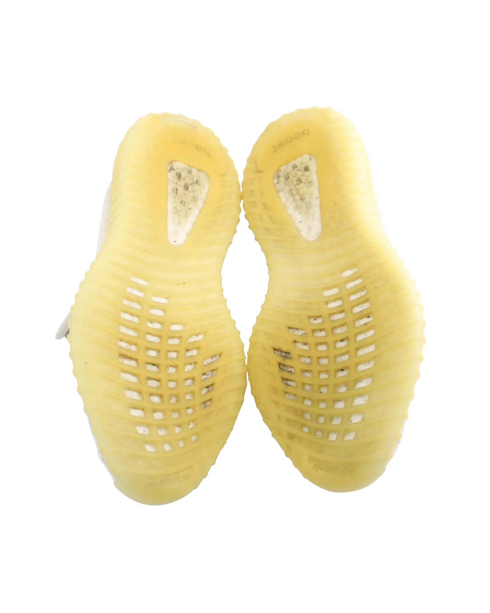 Adidas Yeezy Boost 350 V2 Low Top Sneakers in Cream Prime Knit Polyester