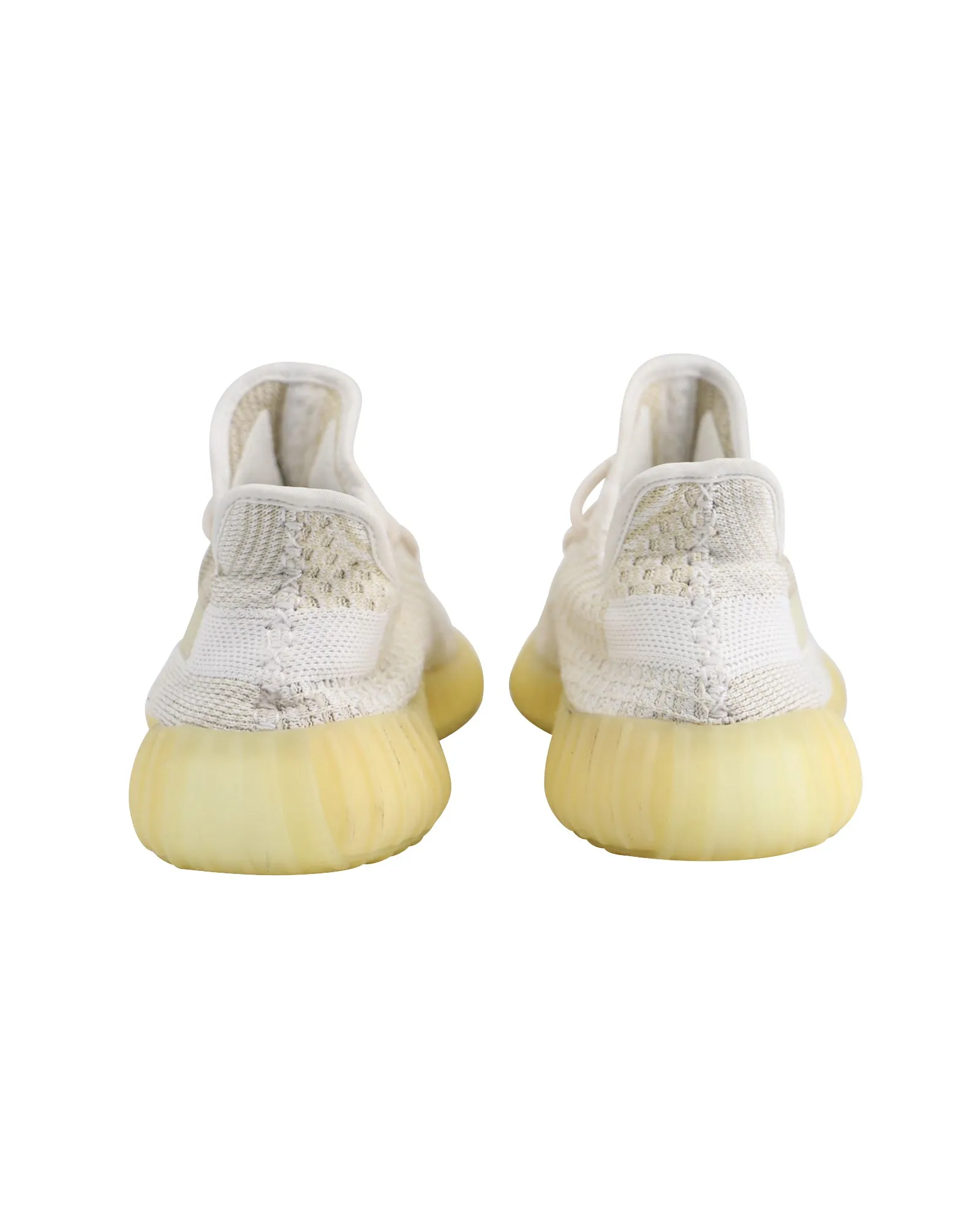 Adidas Yeezy Boost 350 V2 Low Top Sneakers in Cream Prime Knit Polyester