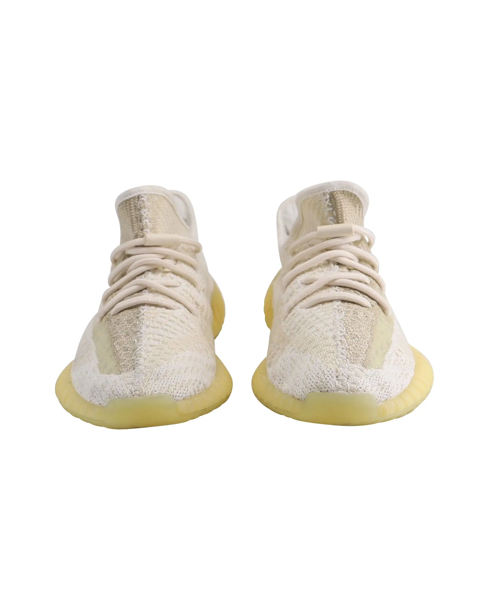 Adidas Yeezy Boost 350 V2 Low Top Sneakers in Cream Prime Knit Polyester