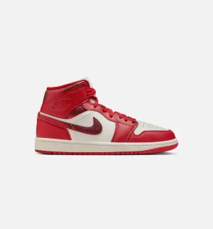 Air Jordan 1 Mid SE Womens Lifestyle Shoe - Sail/Team Red/Varsity Red