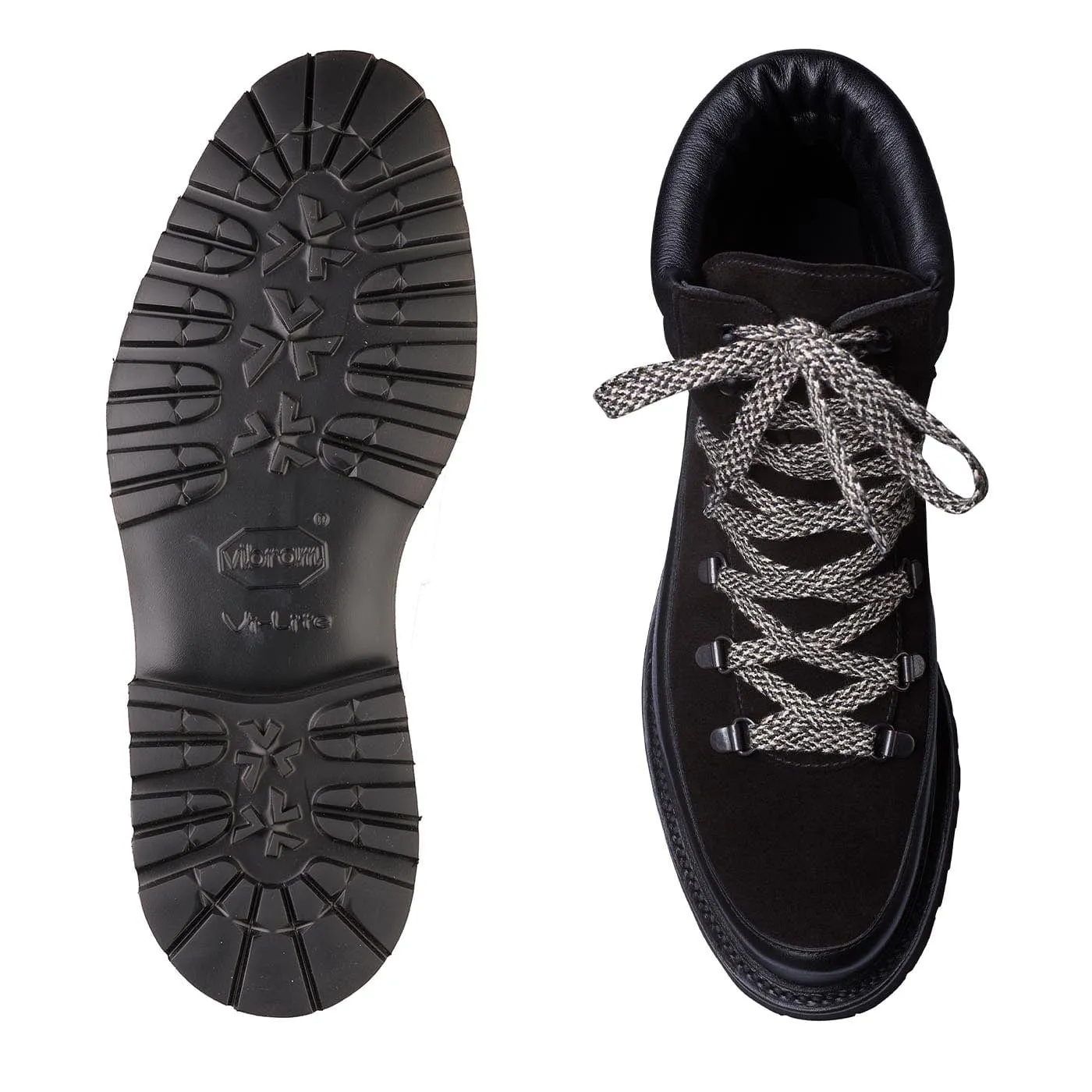 Annie Black Wax Calf & Black Suede