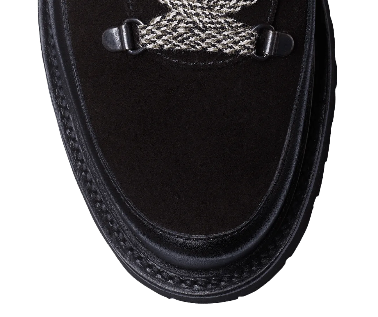 Annie Black Wax Calf & Black Suede