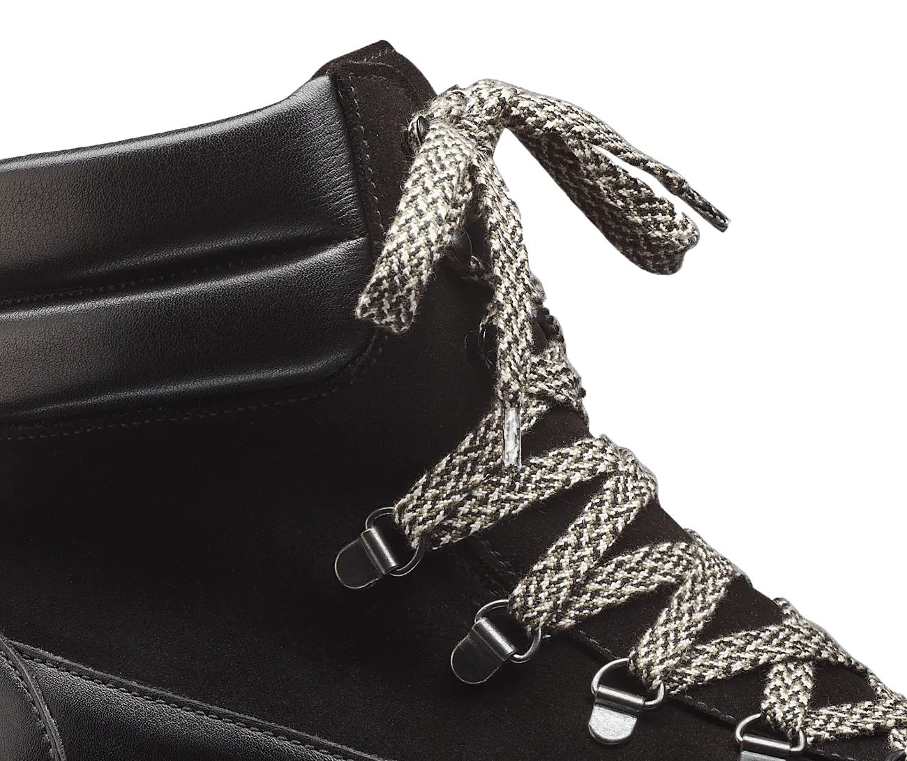 Annie Black Wax Calf & Black Suede
