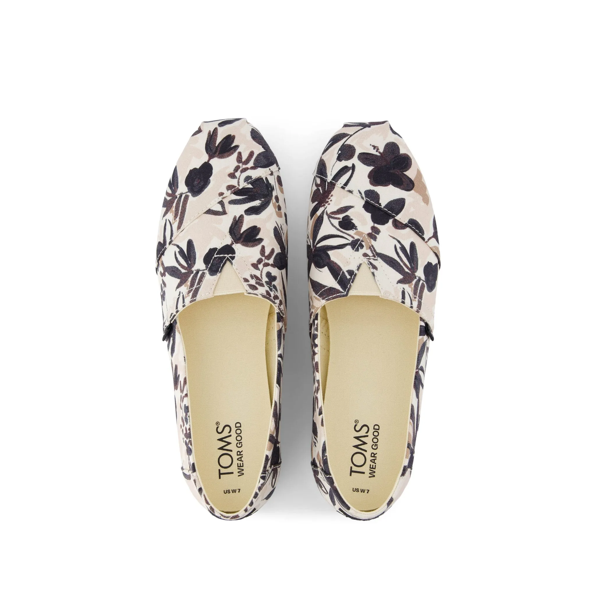 Classic Alpargata Black Watercolor Floral