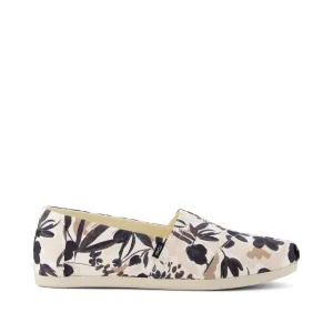 Classic Alpargata Black Watercolor Floral