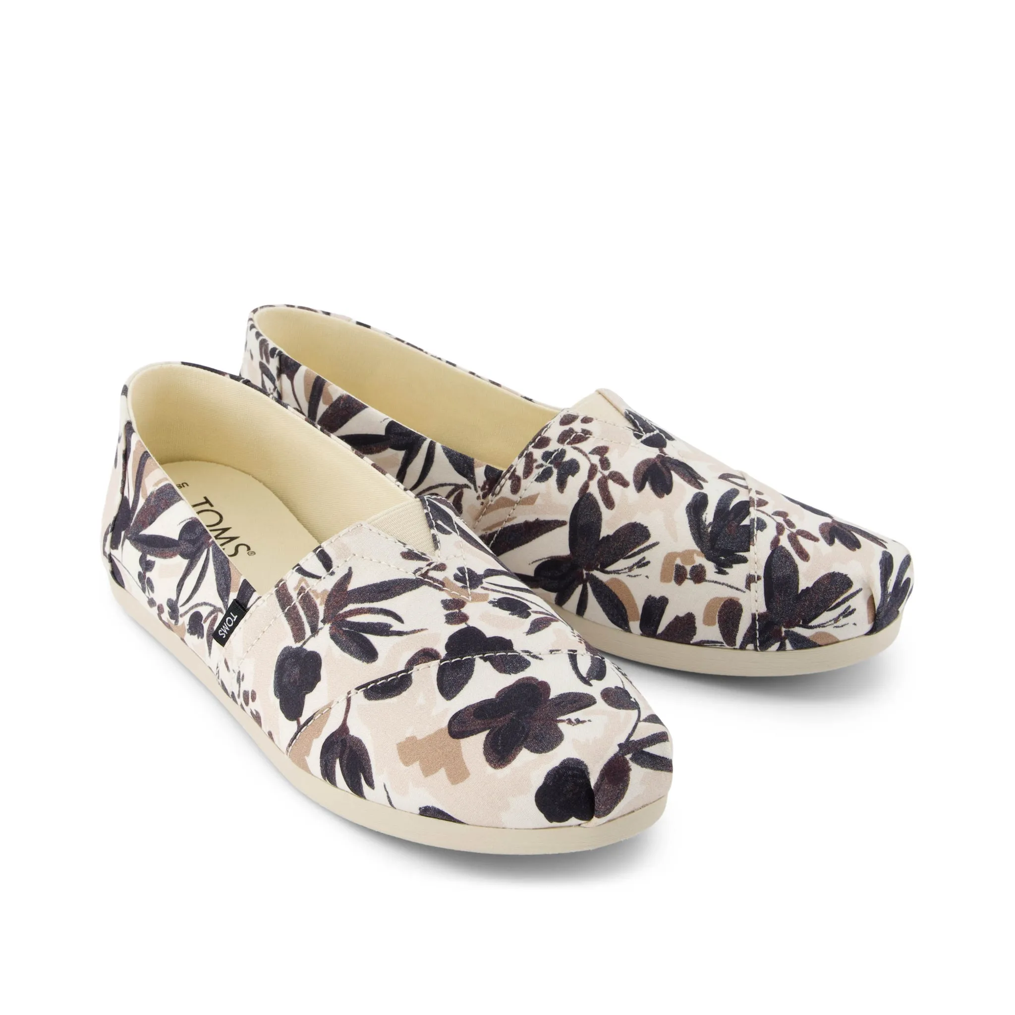 Classic Alpargata Black Watercolor Floral