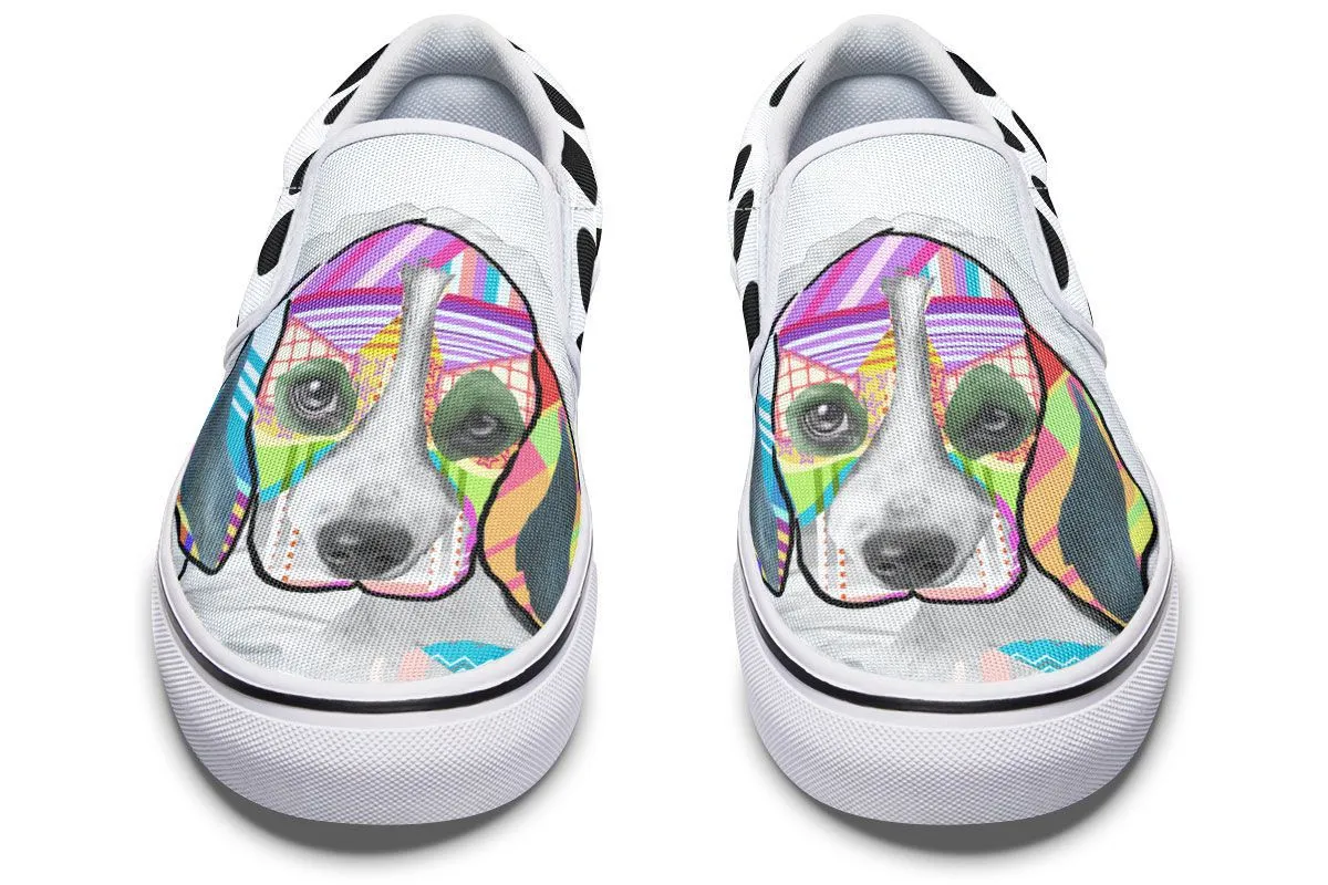 Collage Pup Beagle Slip-On Shoes