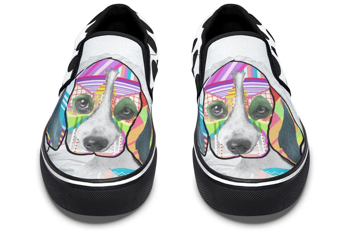 Collage Pup Beagle Slip-On Shoes