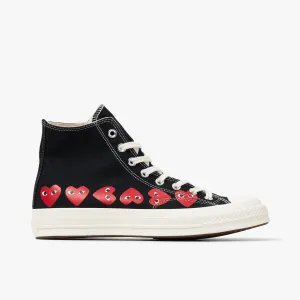 Converse x COMME des GARÇONS PLAY Chuck Taylor Hi Multi Heart Black