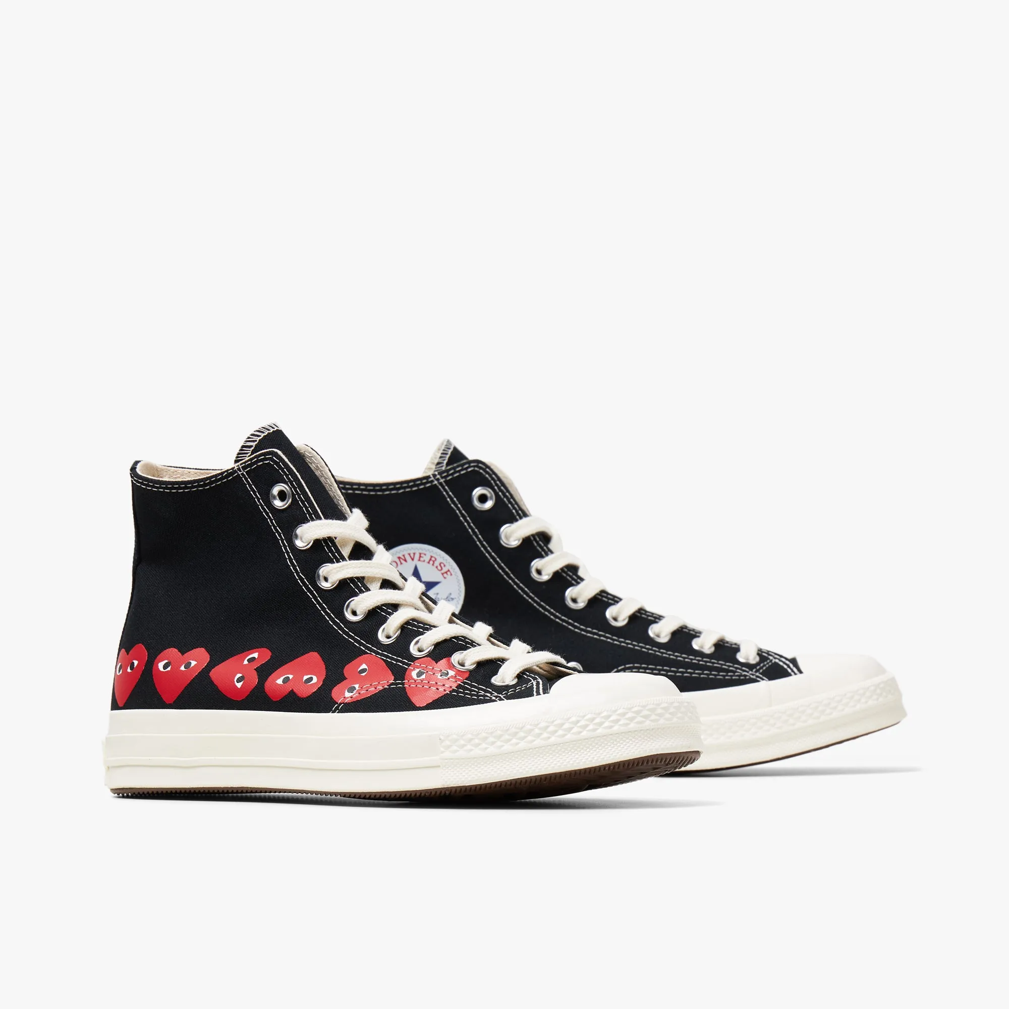 Converse x COMME des GARÇONS PLAY Chuck Taylor Hi Multi Heart Black