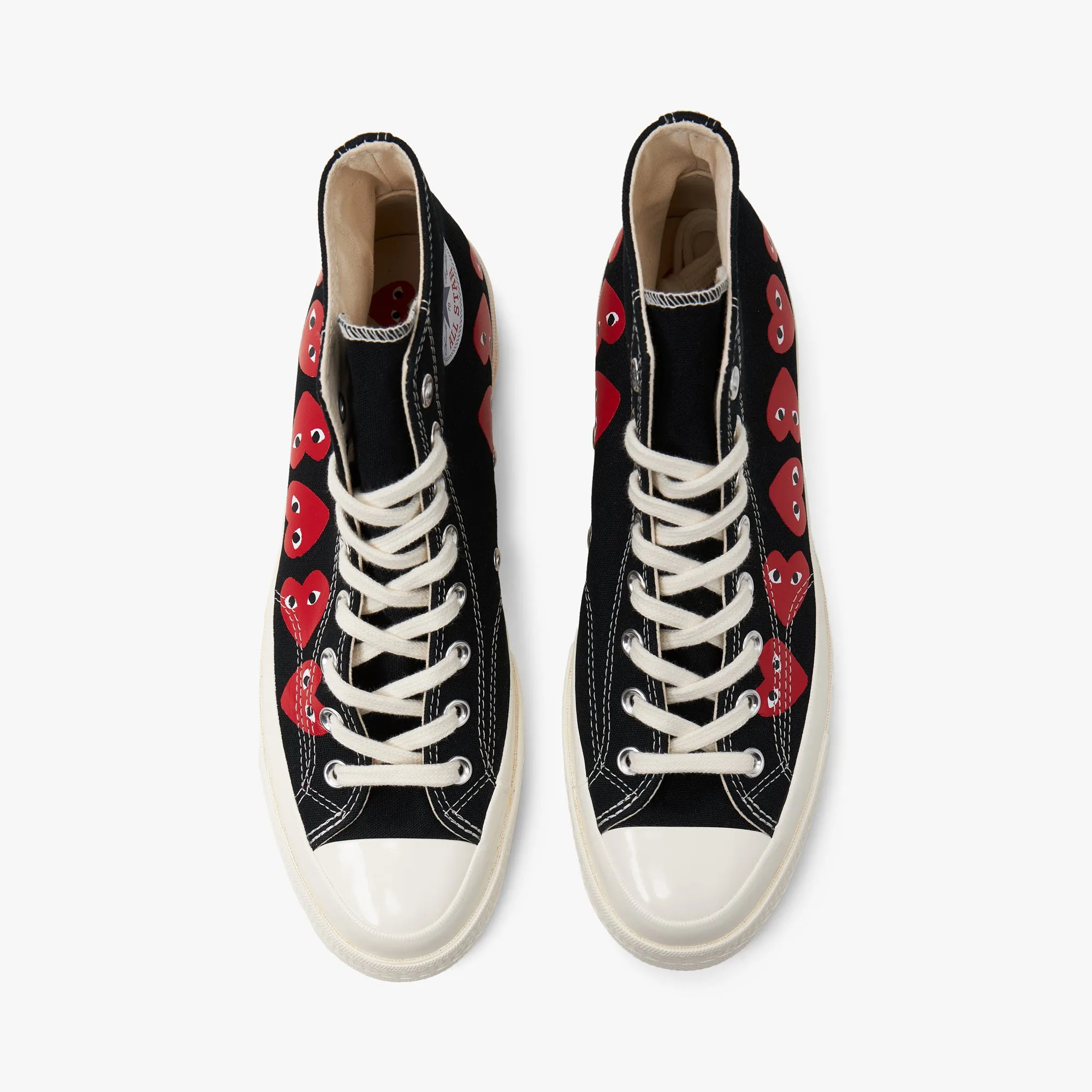 Converse x COMME des GARÇONS PLAY Chuck Taylor Hi Multi Heart Black