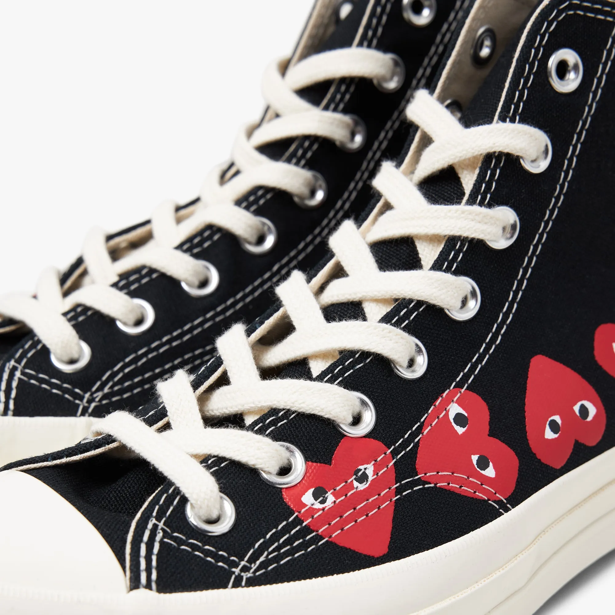 Converse x COMME des GARÇONS PLAY Chuck Taylor Hi Multi Heart Black