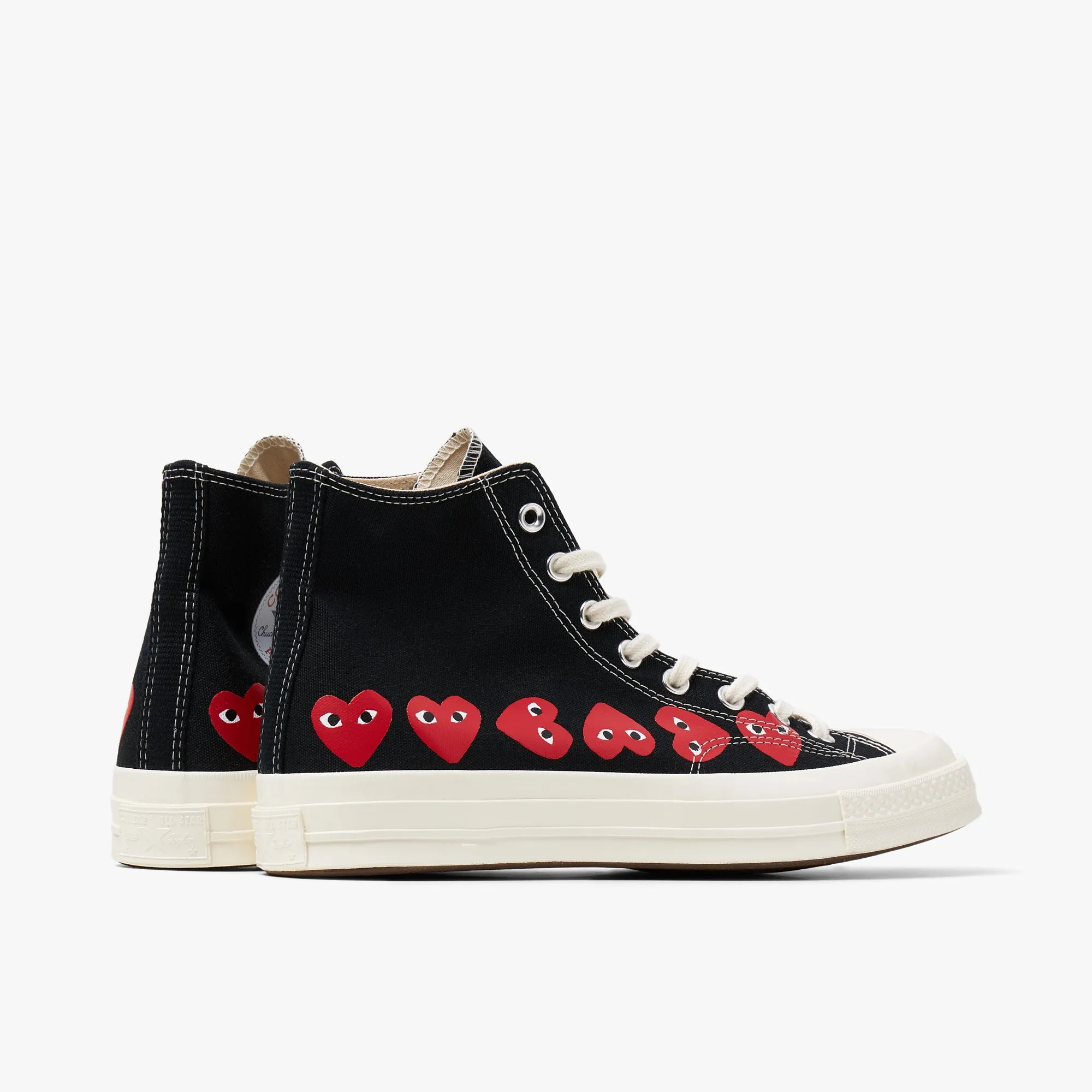 Converse x COMME des GARÇONS PLAY Chuck Taylor Hi Multi Heart Black