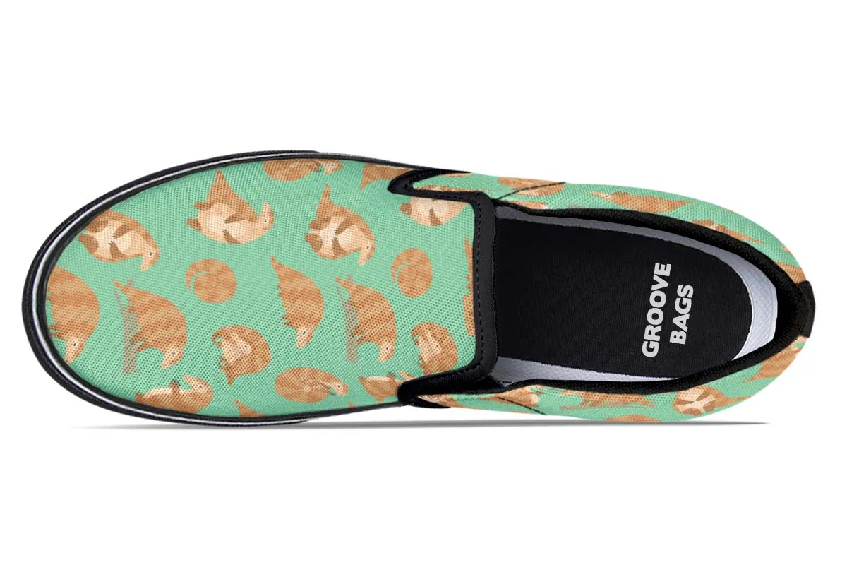 Cute Pangolin Pattern Slip-On Shoes