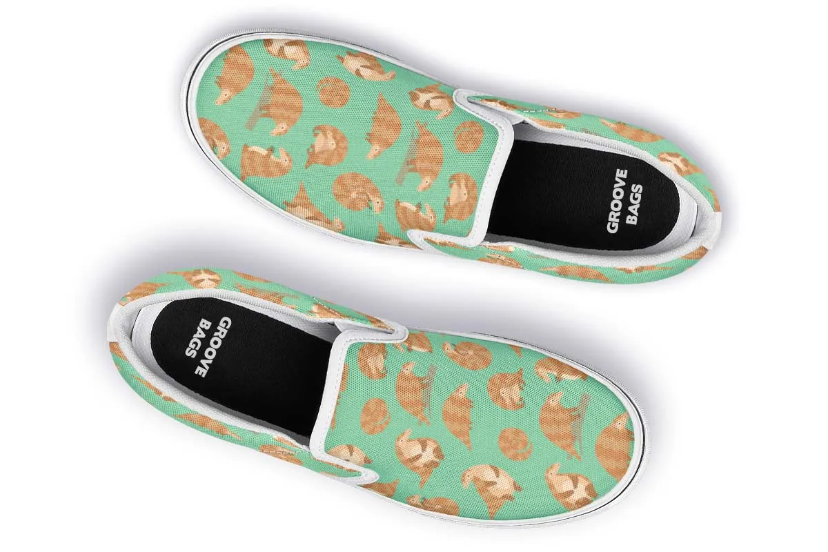 Cute Pangolin Pattern Slip-On Shoes