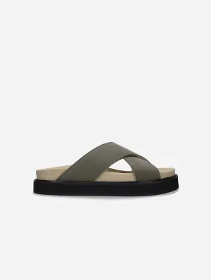Davu Unisex Vegan Microfibre Cross Platform Sandals | Green