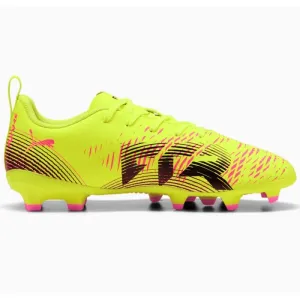 Future 8 Play FG/AG Firm Ground/ Artificial Ground Soccer Shoes Jr - Yellow Alert-Puma Black-Sun Struck