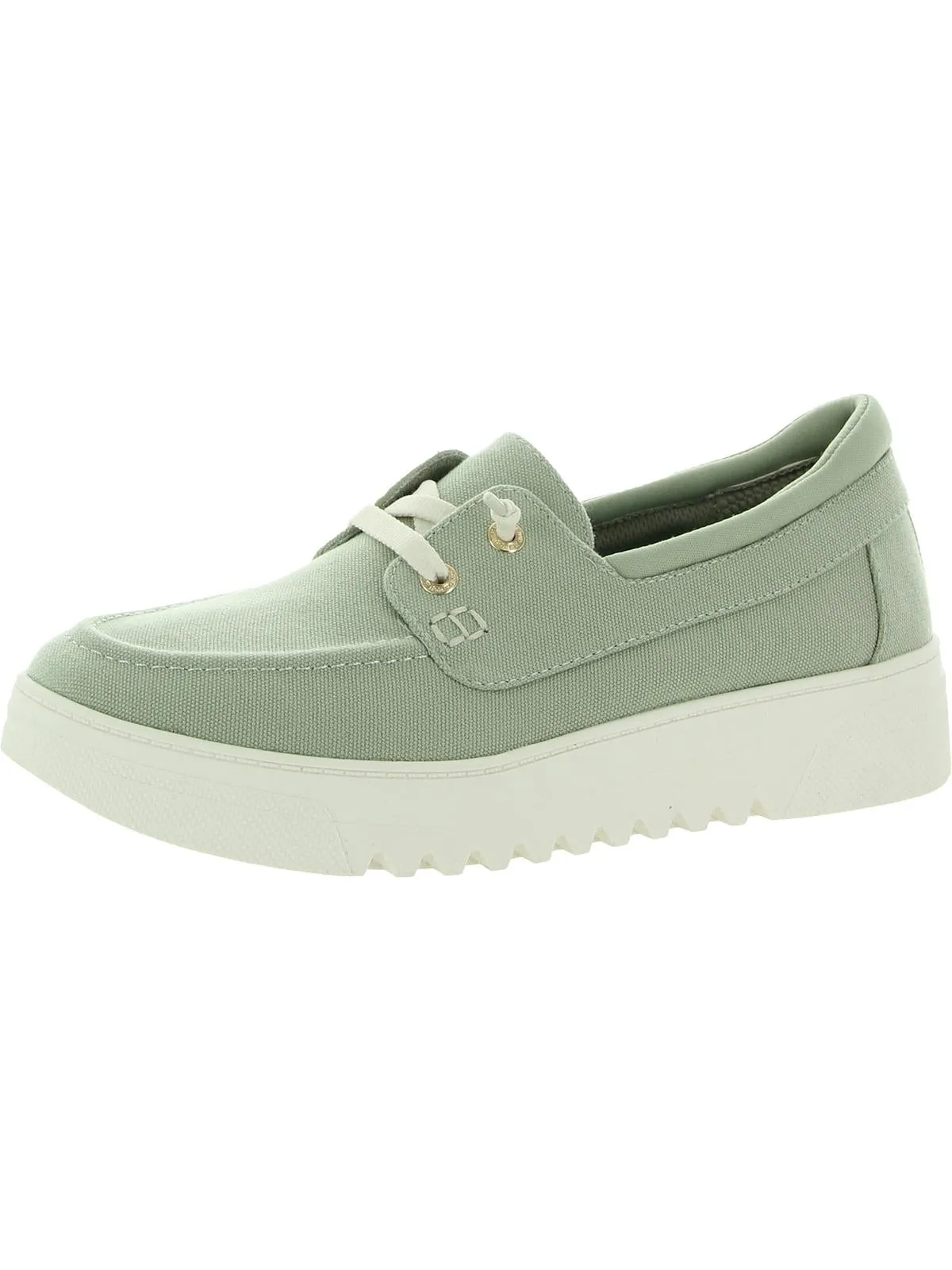 Get Onboard Womens Canvas Lifestyle Boat Shoes
