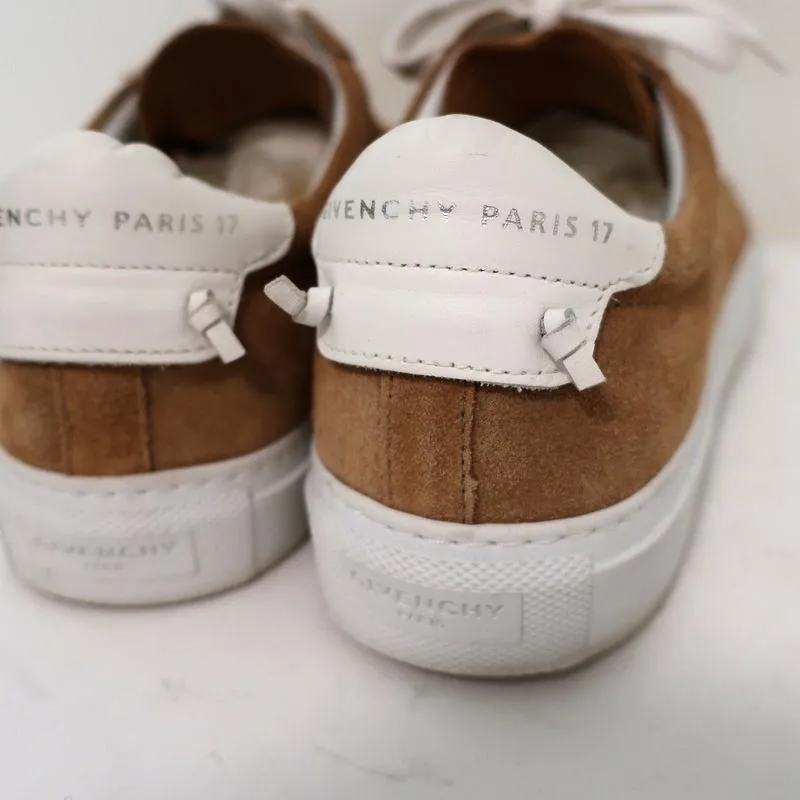 Givenchy Urban Knots Low Top Sneakers Brown Suede & White Leather Size 37.5
