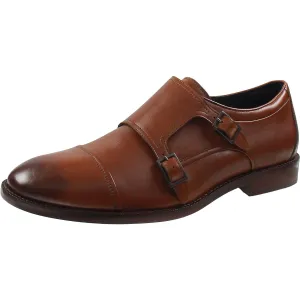 Harrison Mens Buckle Leather Monk Shoes