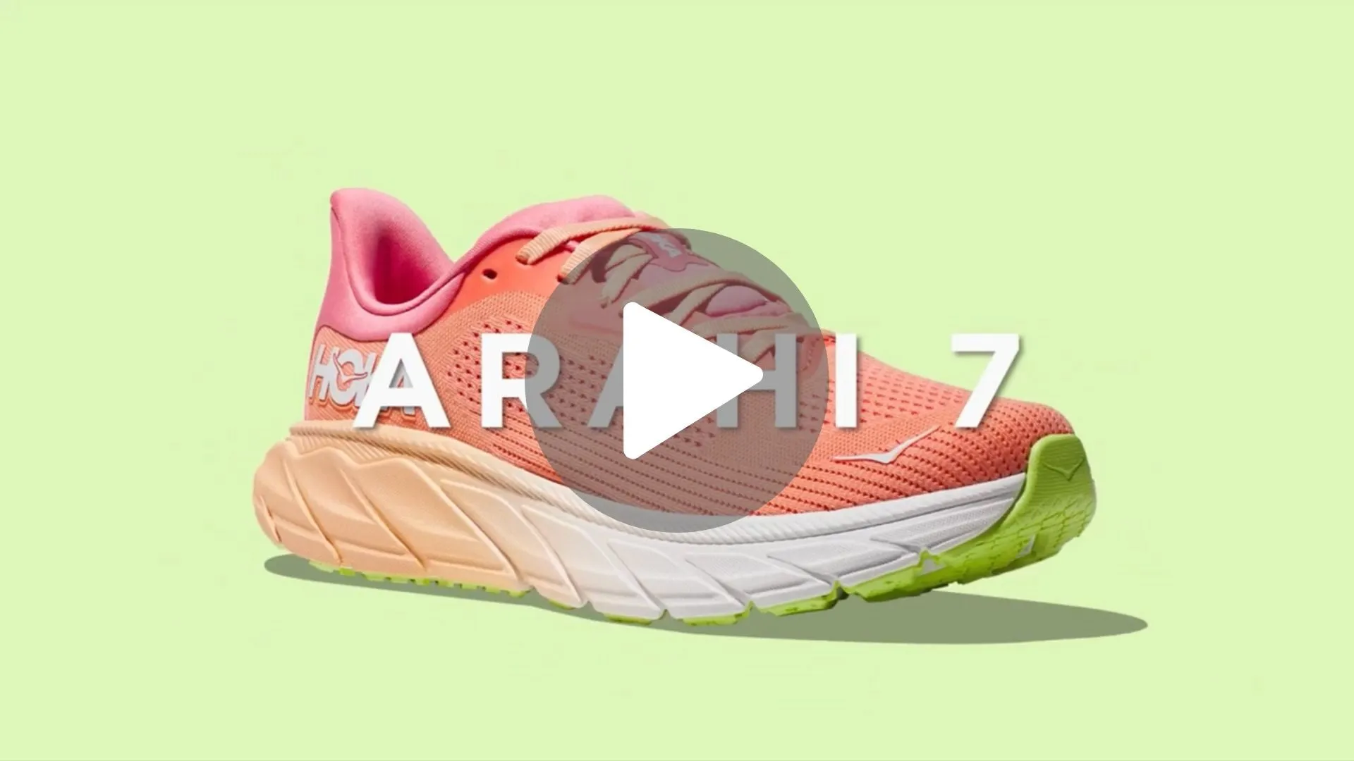 Hoka Arahi 7 - Blanc de Blanc - Rose Gold