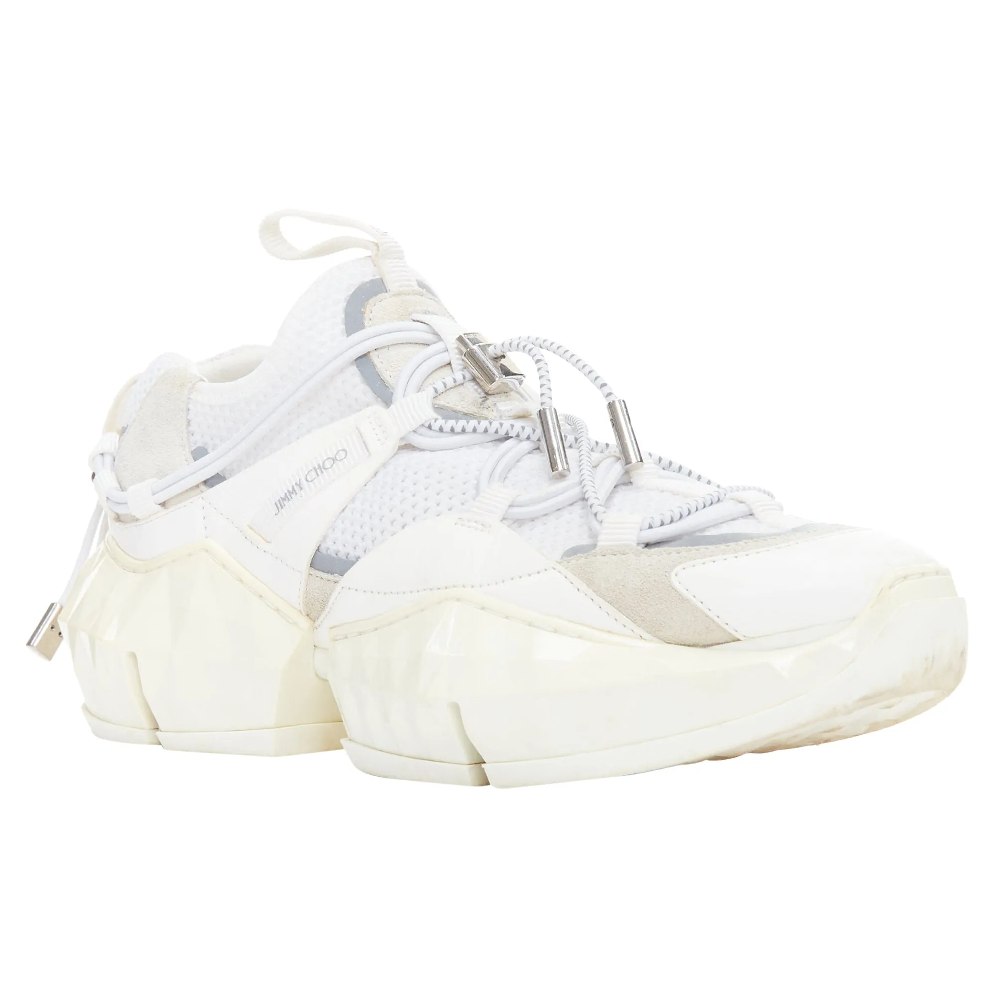 Jimmy Choo Diamond Trail Faceted Chunky Sole Sneakers