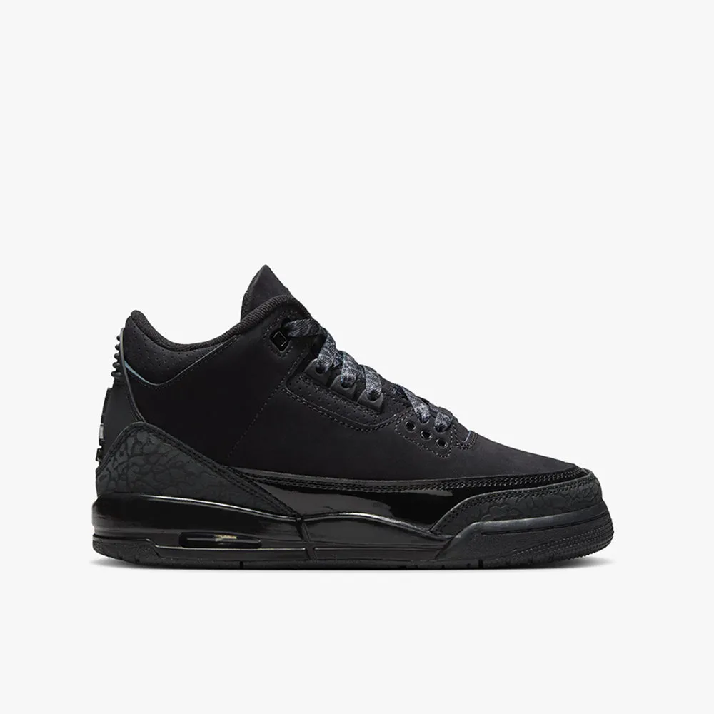 Jordan 3 Retro GS / Black / Dark Charcoal - White