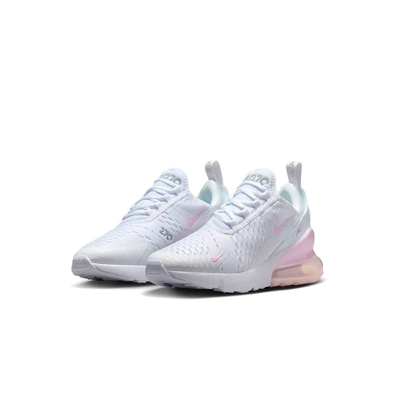 Kids Grade School Air Max 270 White/Pink Foam