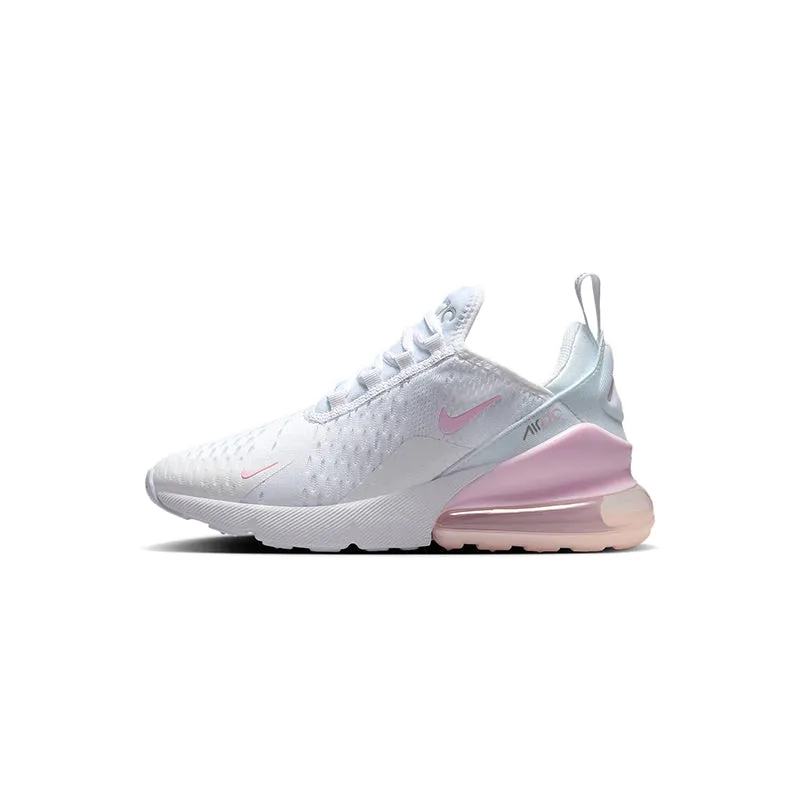 Kids Grade School Air Max 270 White/Pink Foam