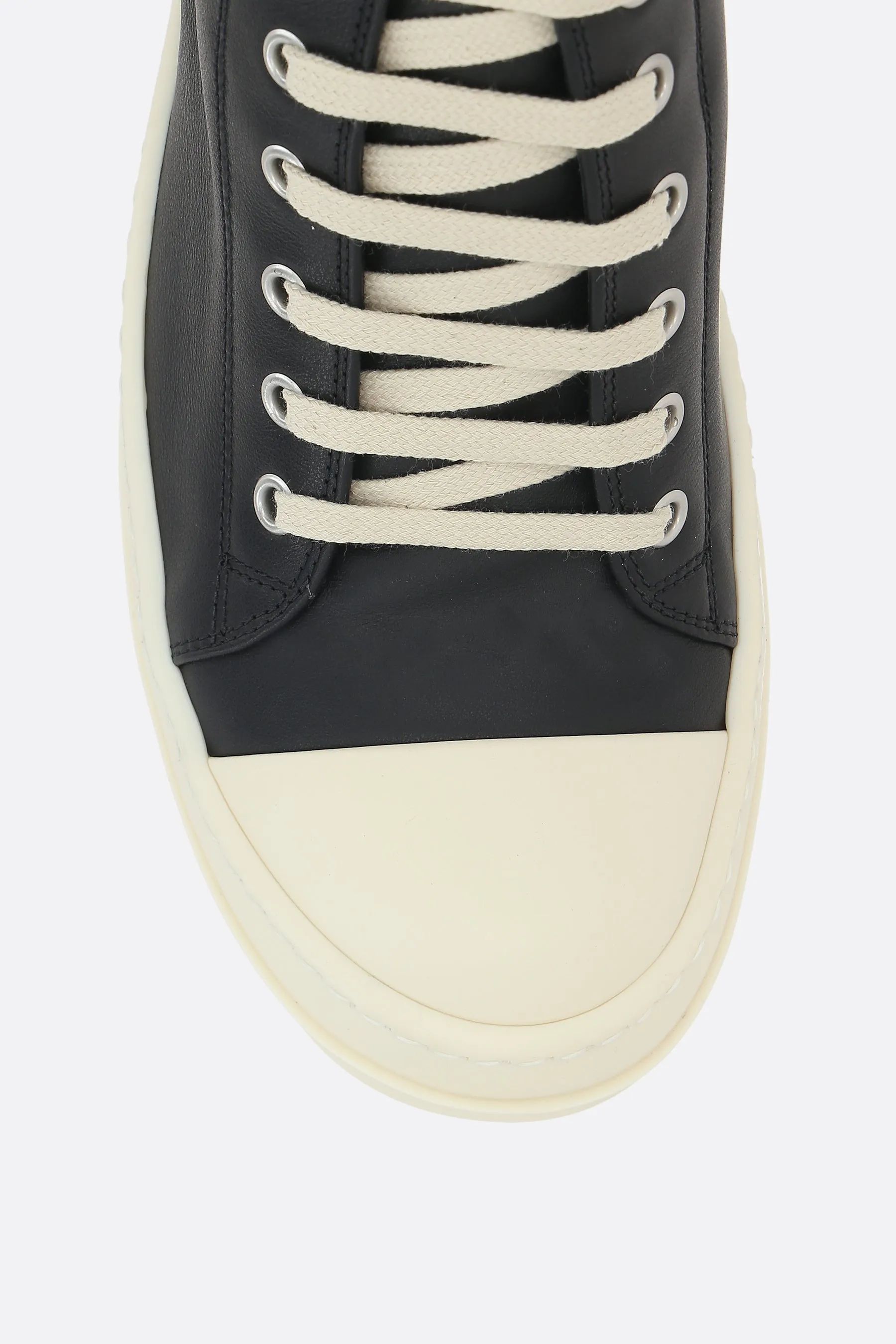 low-top sneakers in smooth leather