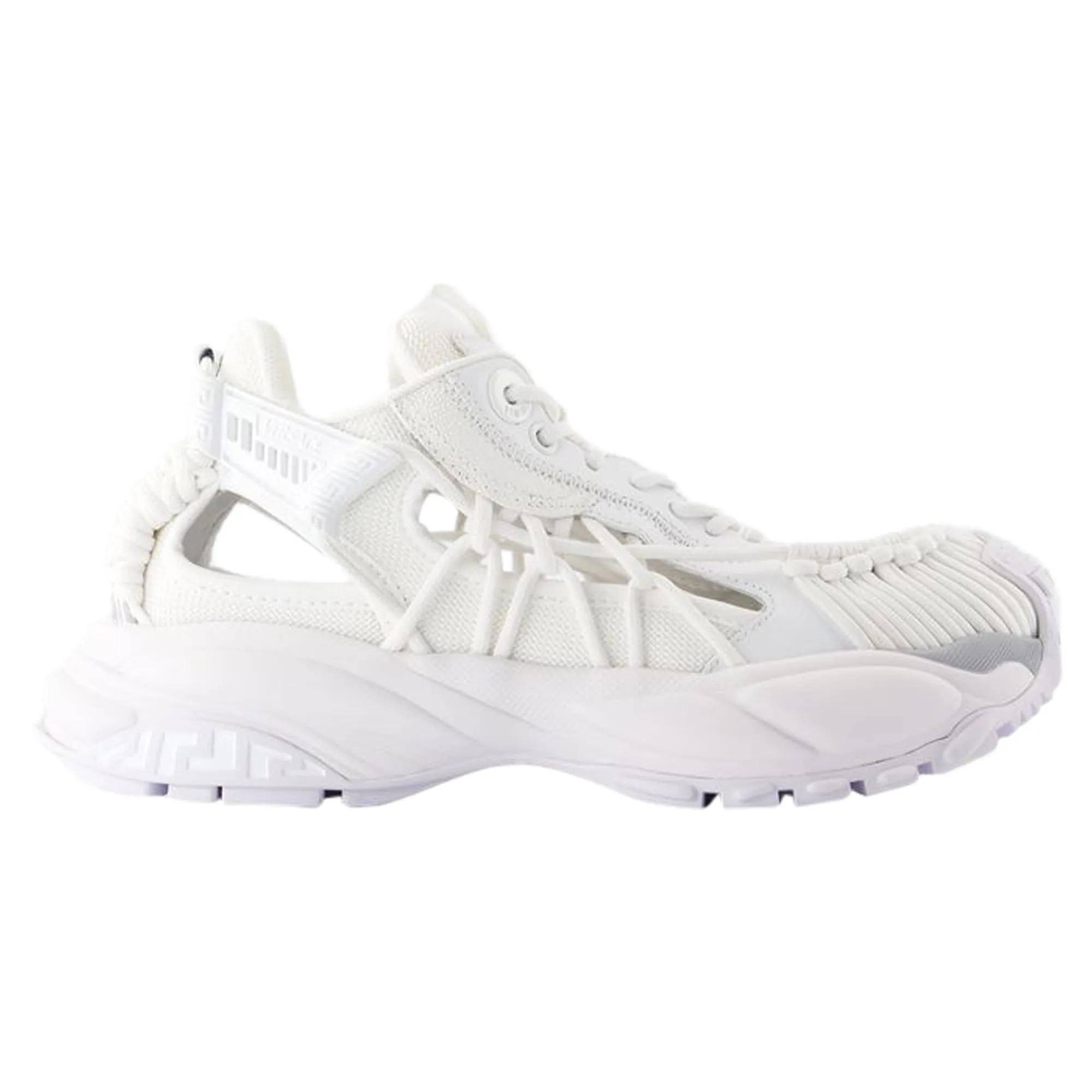 Low Top Sneakers - Versace - Leather - White