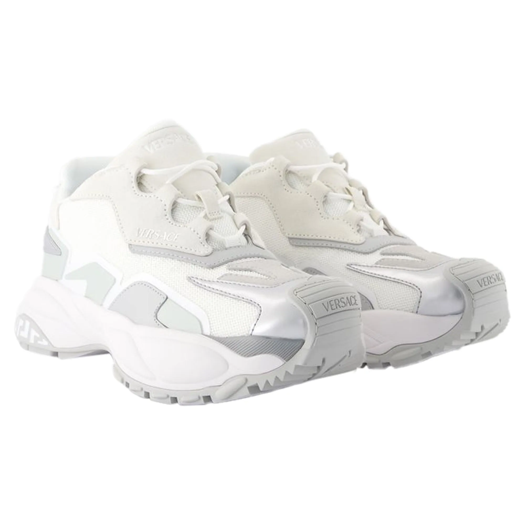 Low Top Sneakers - Versace - Leather - White
