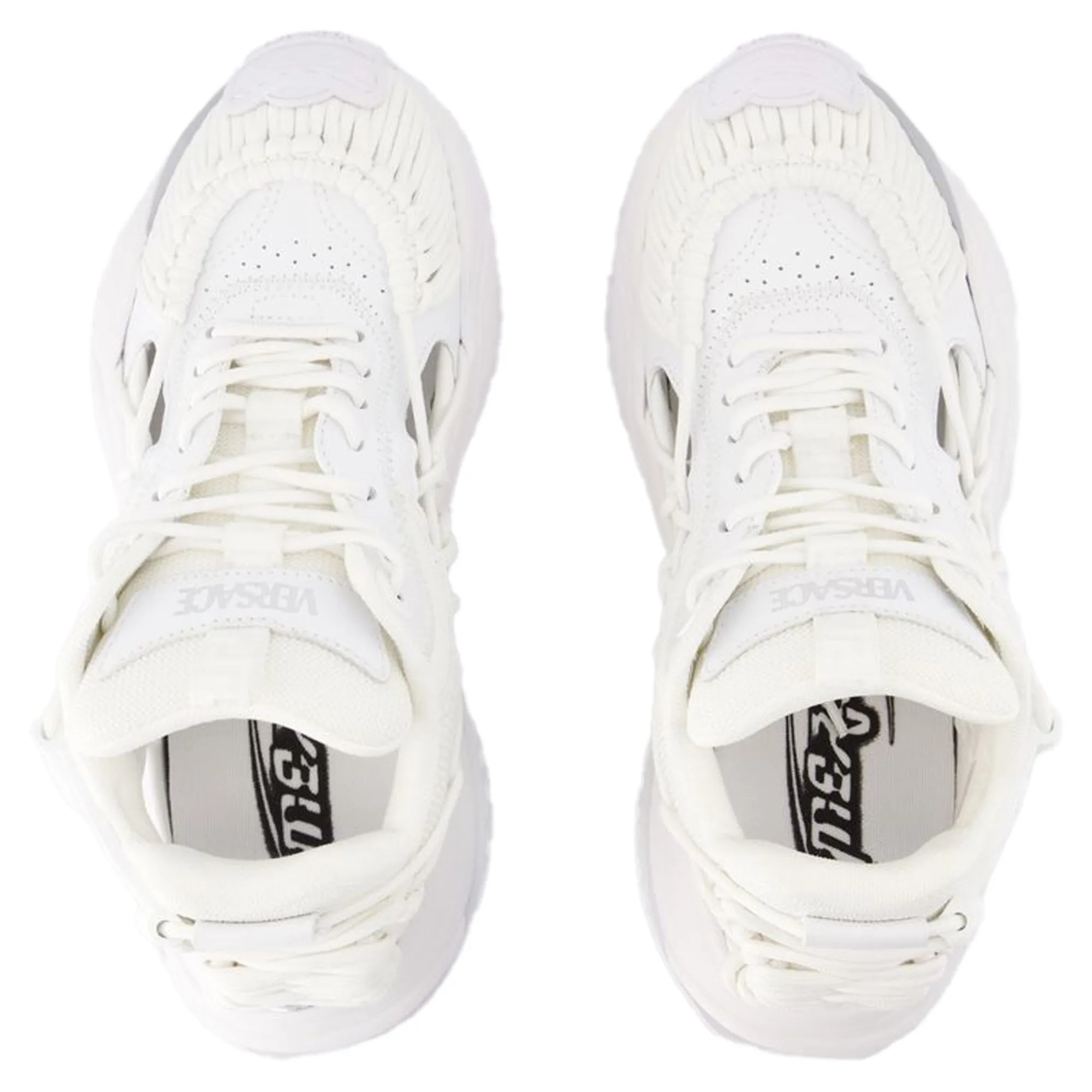 Low Top Sneakers - Versace - Leather - White