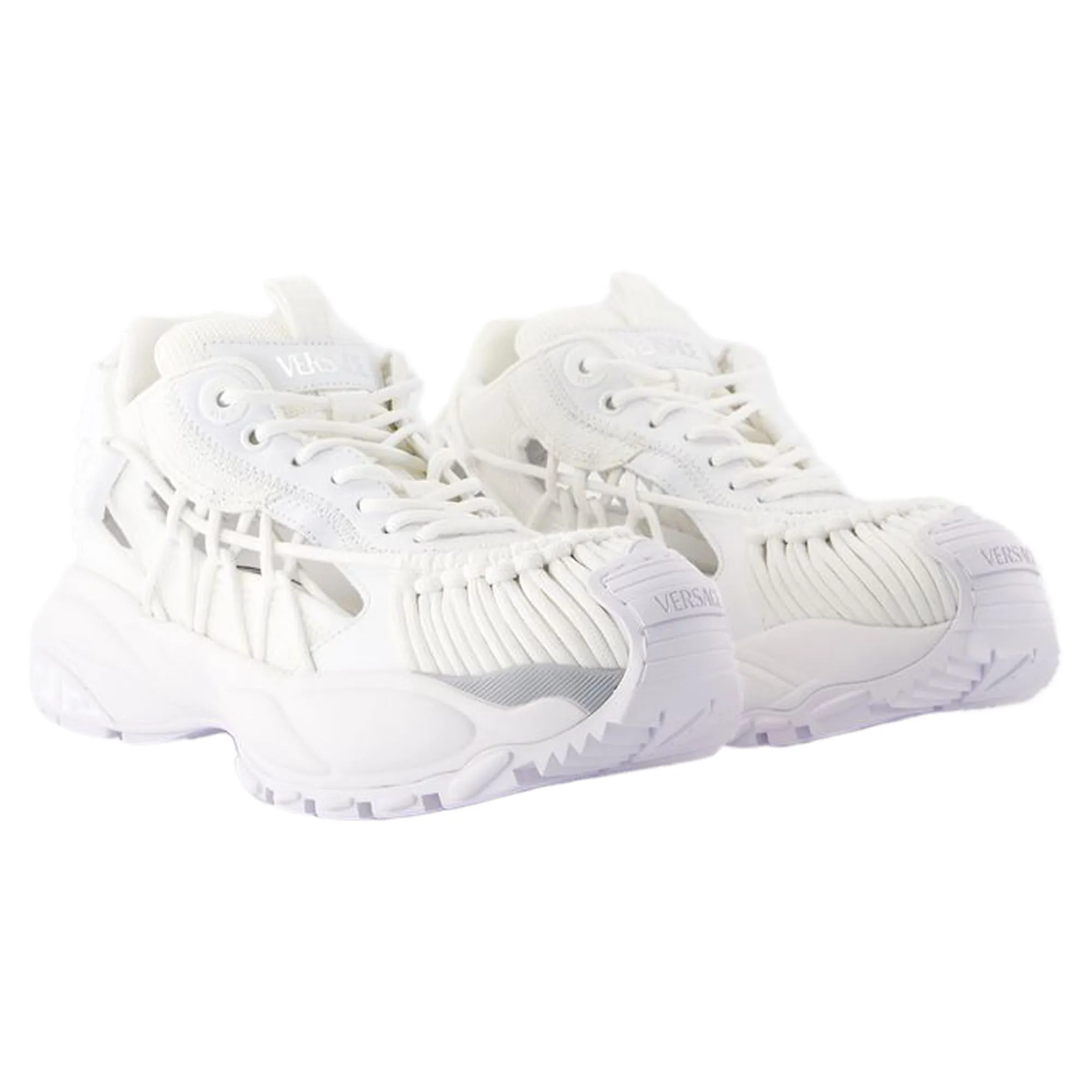 Low Top Sneakers - Versace - Leather - White