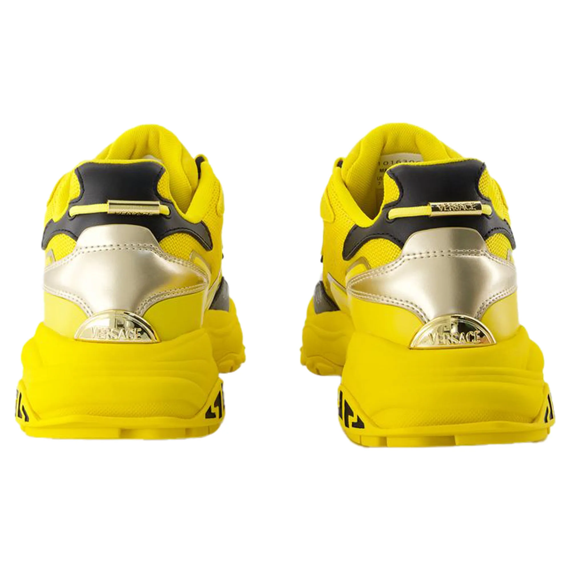Low Top Sneakers - Versace - Leather - Yellow
