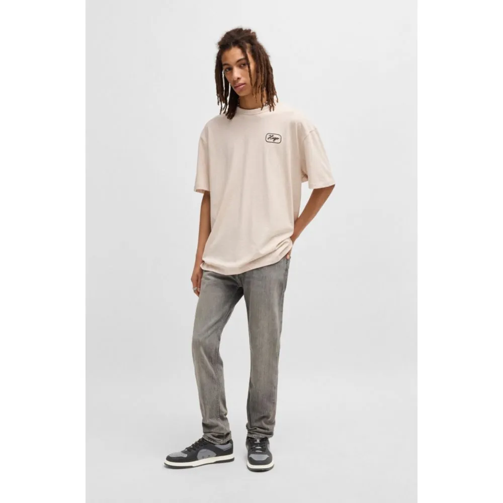 Low-top trainers with faux leather