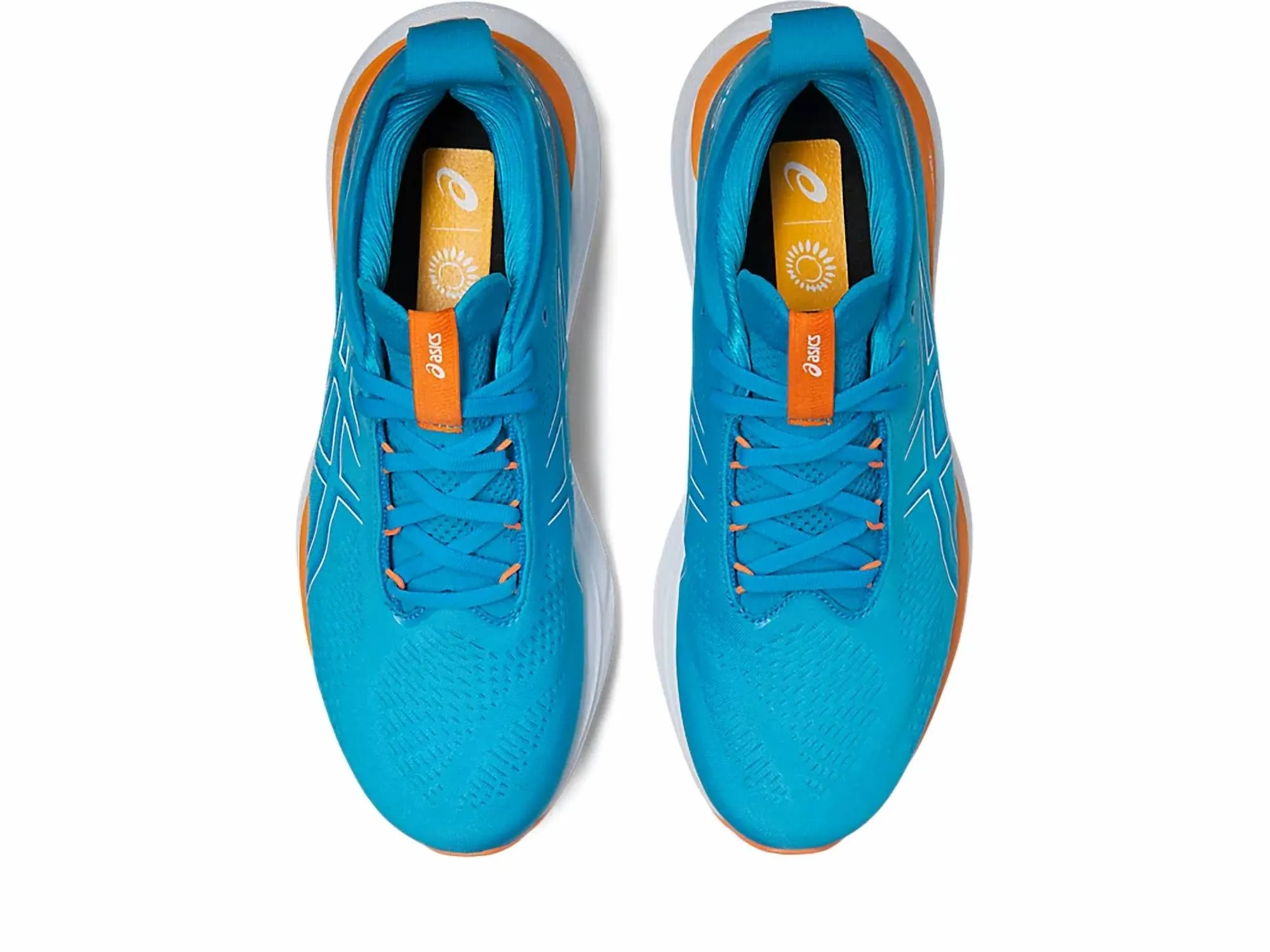 Men's Gel Nimbus 25 Running Shoes In Island Blue/sun Peach