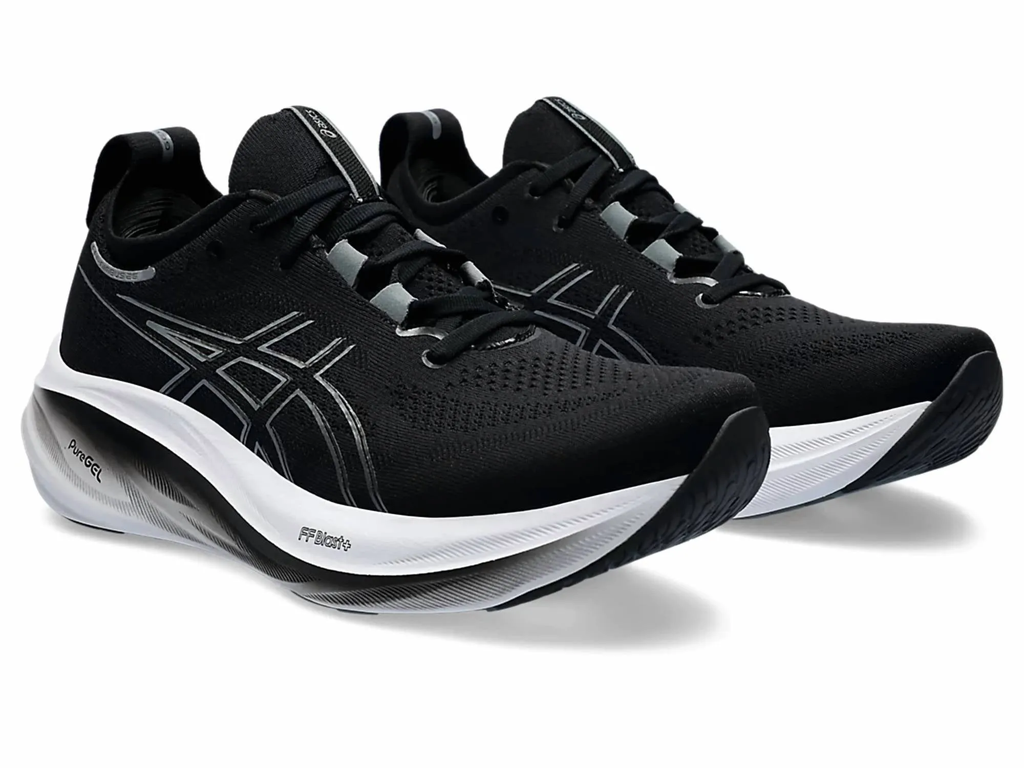 Men's Gel Nimbus 26 Running Shoes In Black/graphite Grey