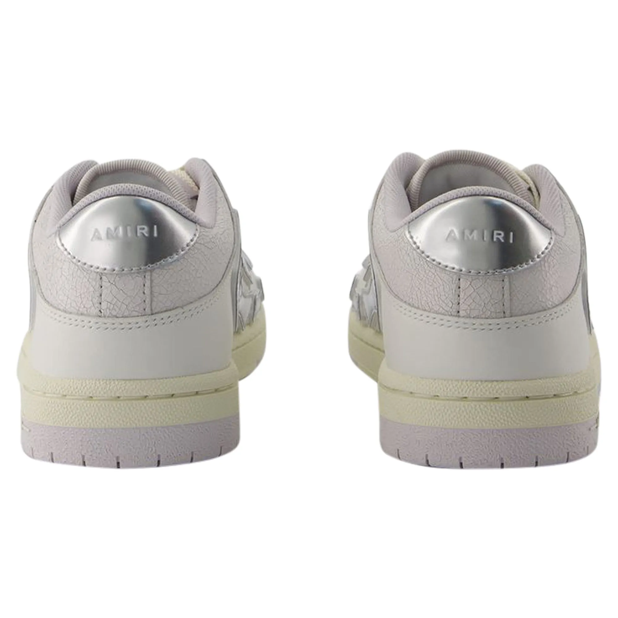 Metallic Skel Top Low Sneakers - Amiri - Synthetic - White