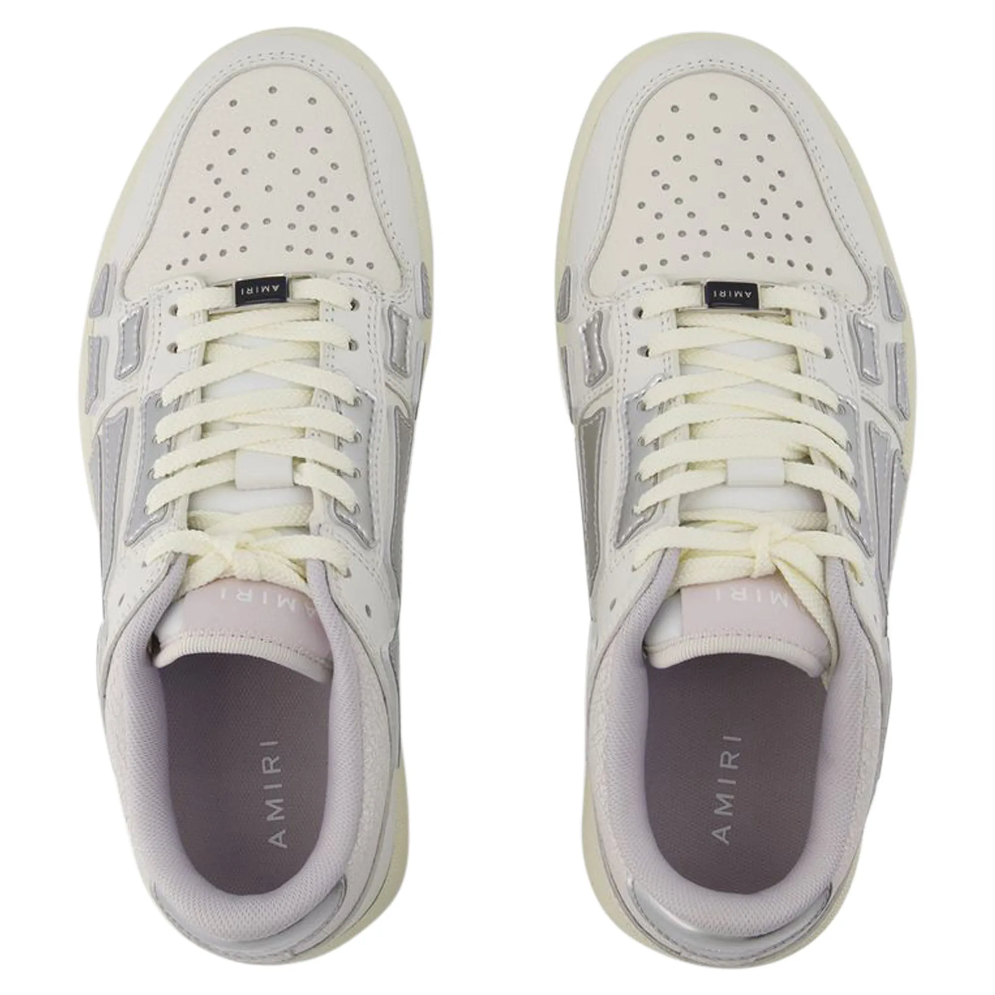 Metallic Skel Top Low Sneakers - Amiri - Synthetic - White