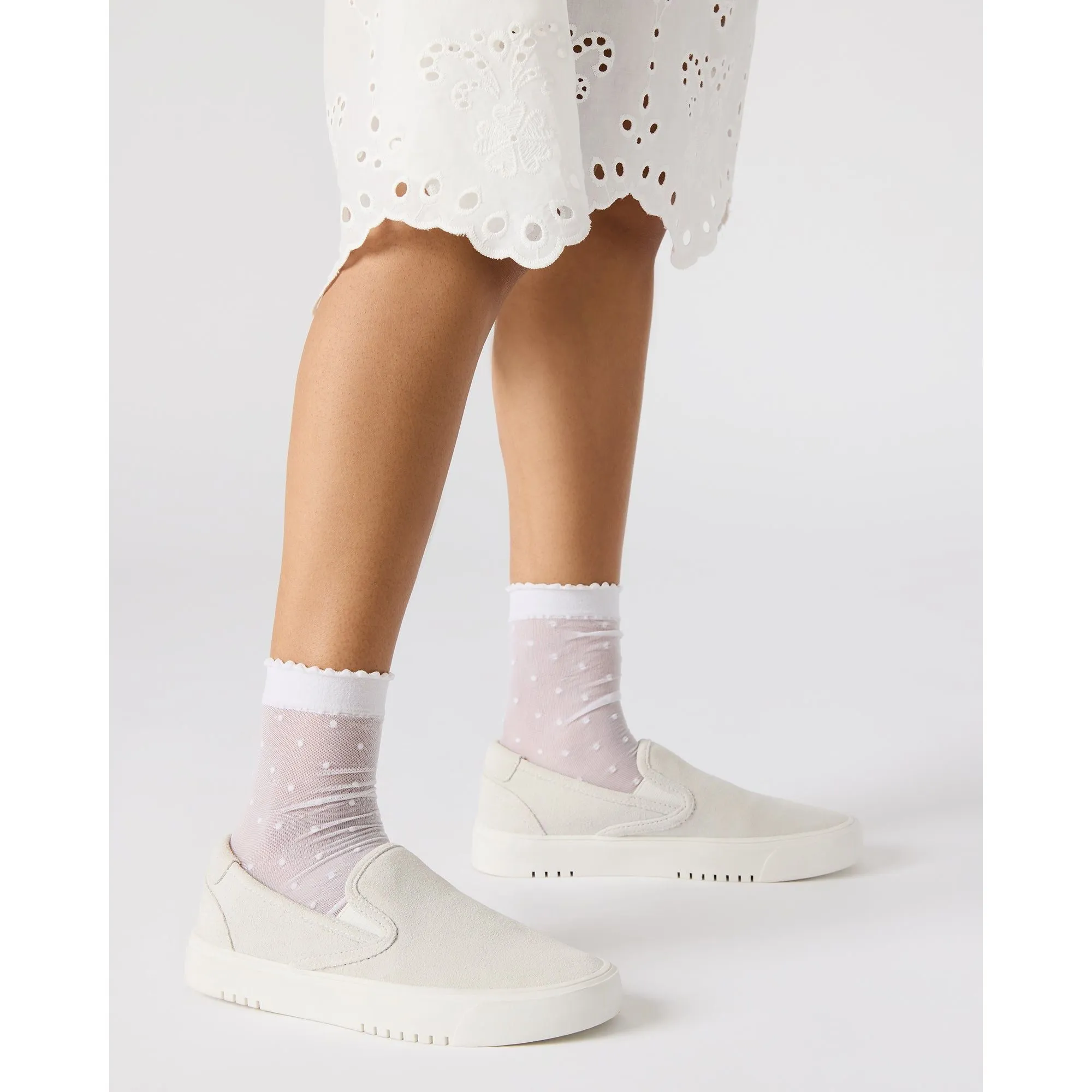 Murphy White Suede