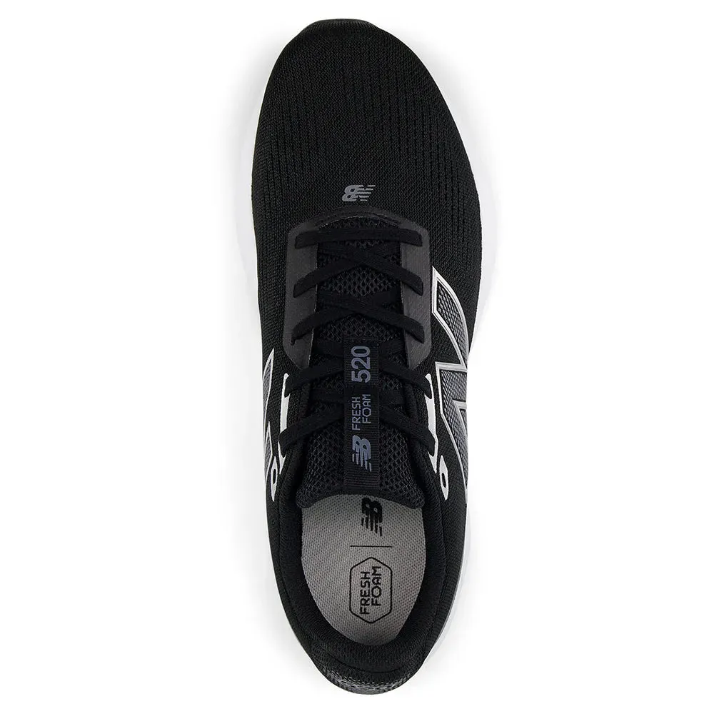 NEW BALANCE MEN'S 520 V 9 BLACK/WHITE RUNNING SHOES