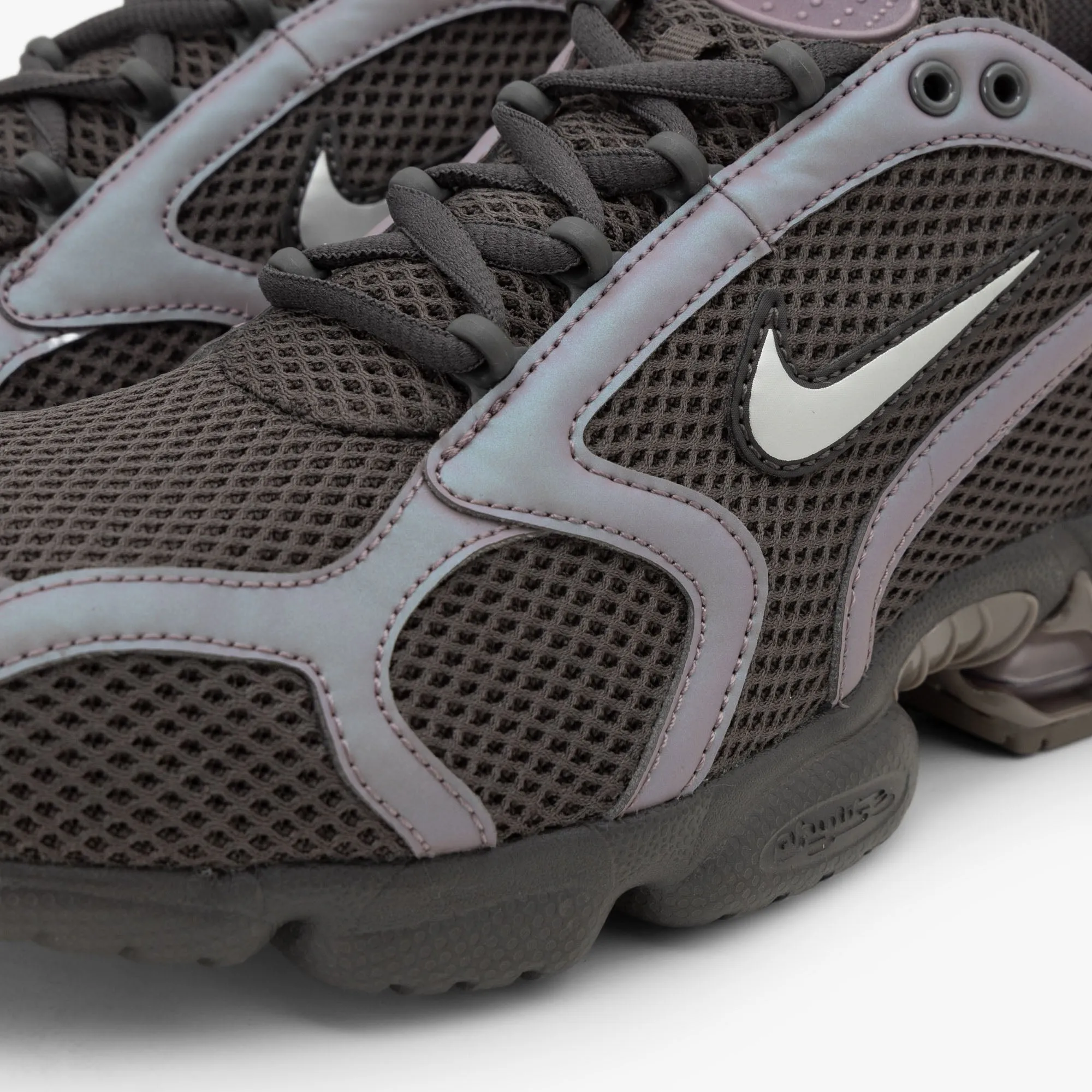 Nike Air Zoom Spiridon Cage 2 / Medium Ash / Metallic Silver - Taupe Grey