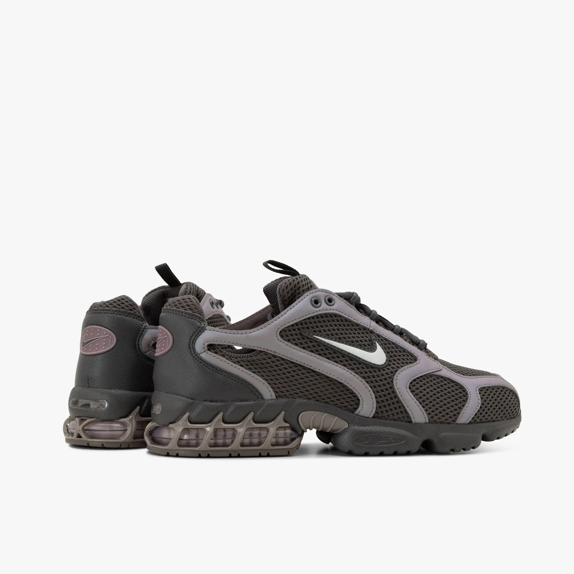 Nike Air Zoom Spiridon Cage 2 / Medium Ash / Metallic Silver - Taupe Grey