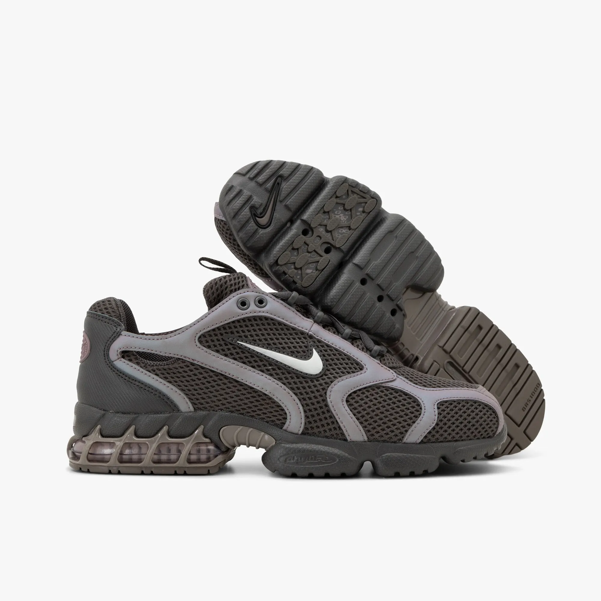 Nike Air Zoom Spiridon Cage 2 / Medium Ash / Metallic Silver - Taupe Grey
