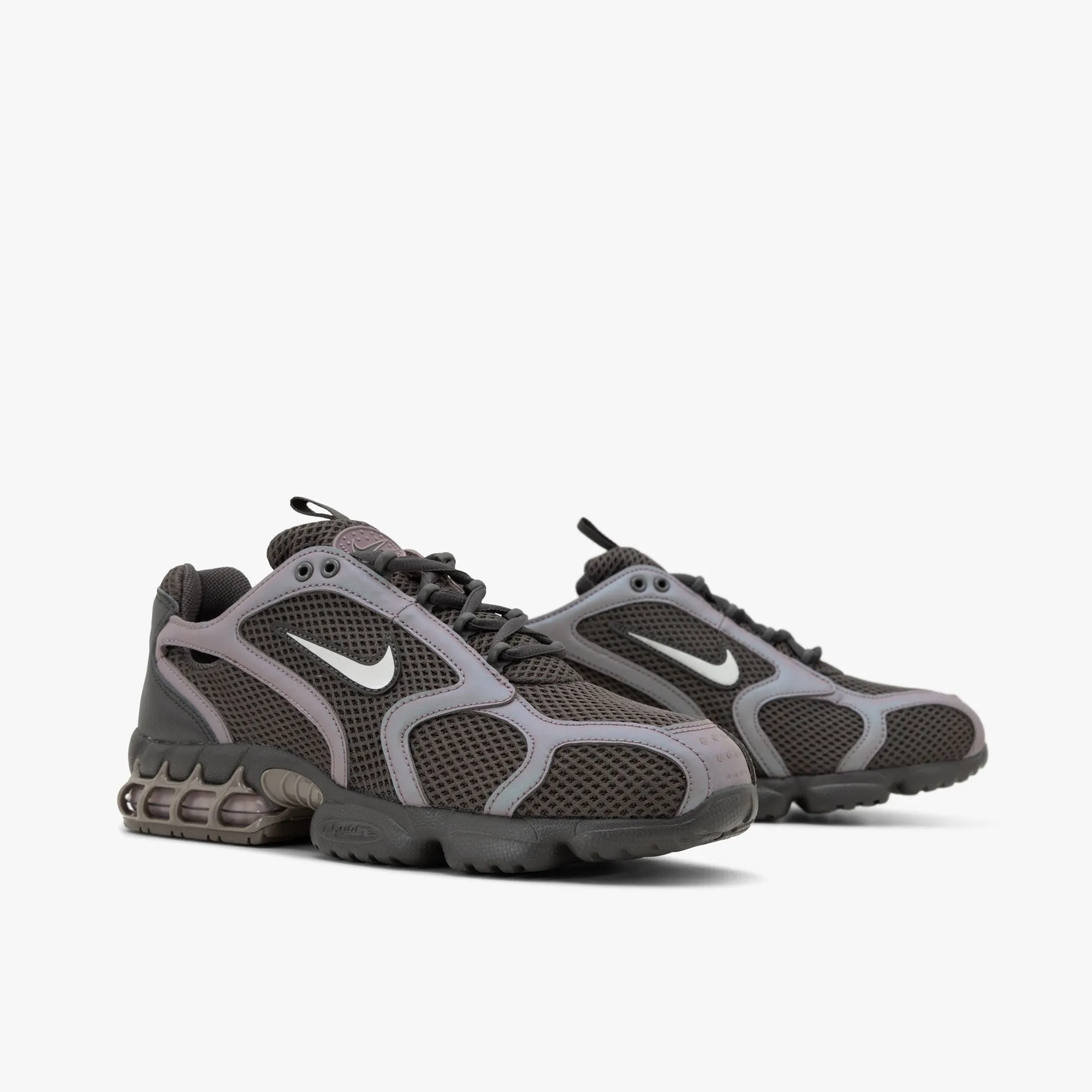 Nike Air Zoom Spiridon Cage 2 / Medium Ash / Metallic Silver - Taupe Grey