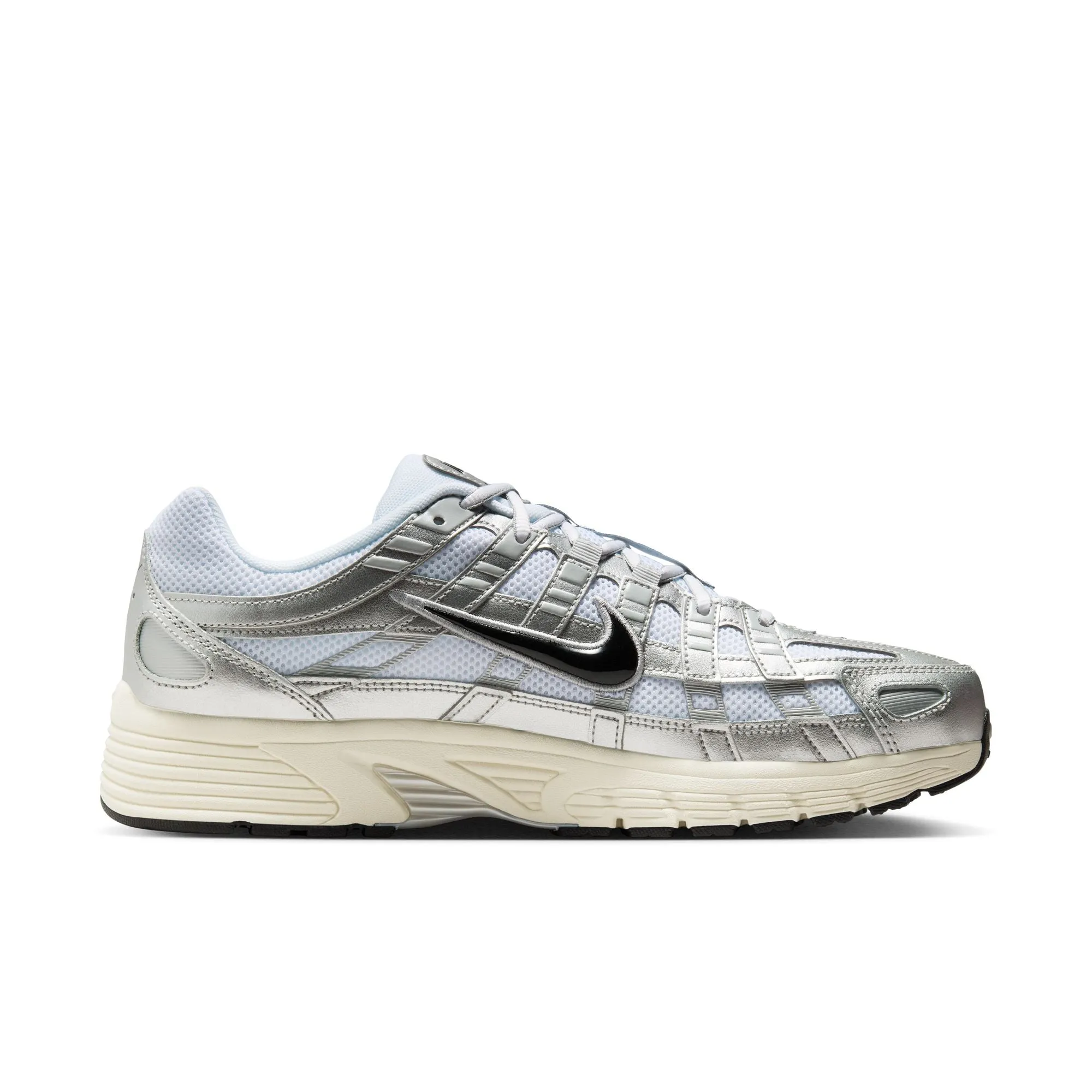 Nike P-6000 White/black-metallic Silver-flt Silver CD6404-105